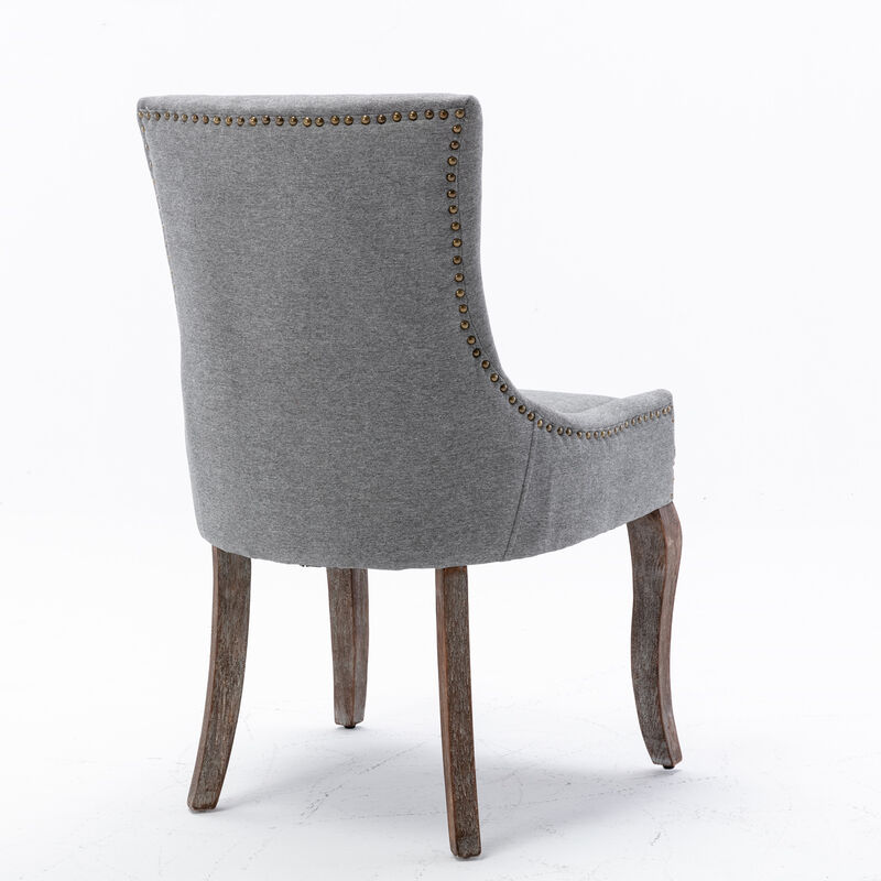Ultra Side Dining Chair, Thickened Fabric Chairs With Neutrally Toned Solid Wood