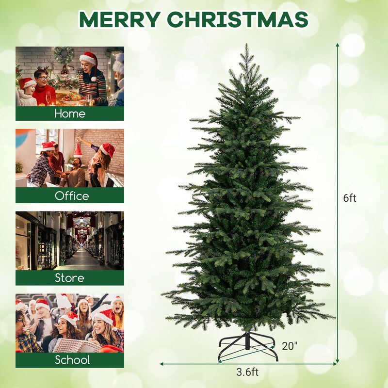 Pre-Lit Artificial Christmas Tree with Warm White LED Lights