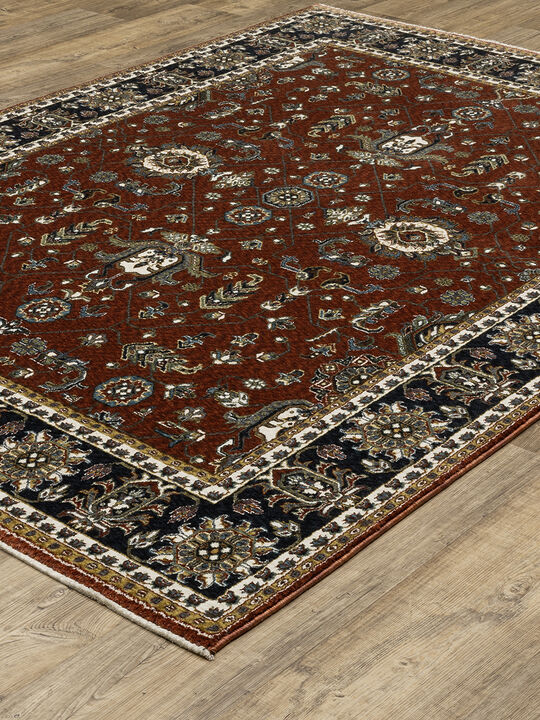 Vivian 5'3" x 7'6" Red Rug