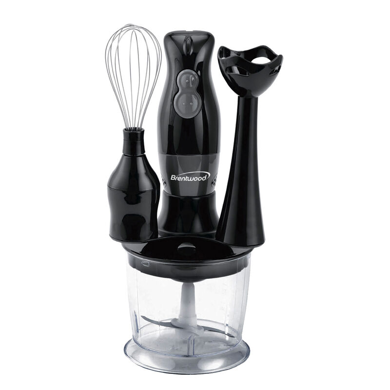 Brentwood HB-38BK 2 Speed Hand Blender with Balloon Whisk in Black