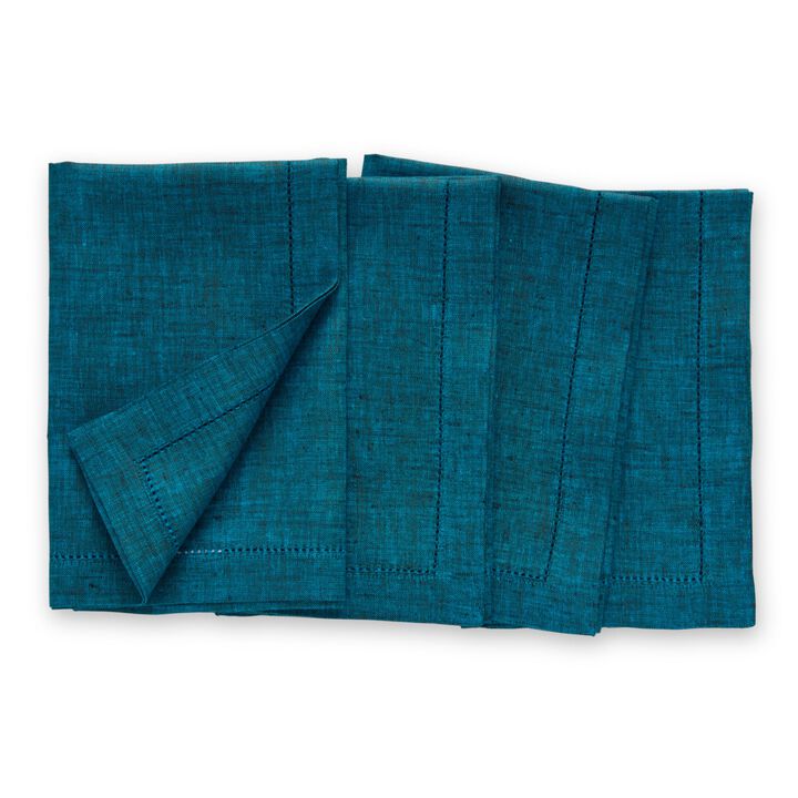 Solino Home 100% Pure Linen Cloth Napkins 20 x 20 Inch Set of 4 Dinner Napkins | Milan