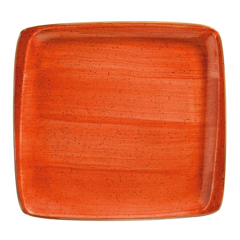 Terracota 12.75" x 12" x h:0.75" Square Terracotta Porcelain Platter