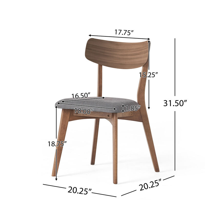 Merax Mid-Century Upholstered Dining Chairs 2PCS