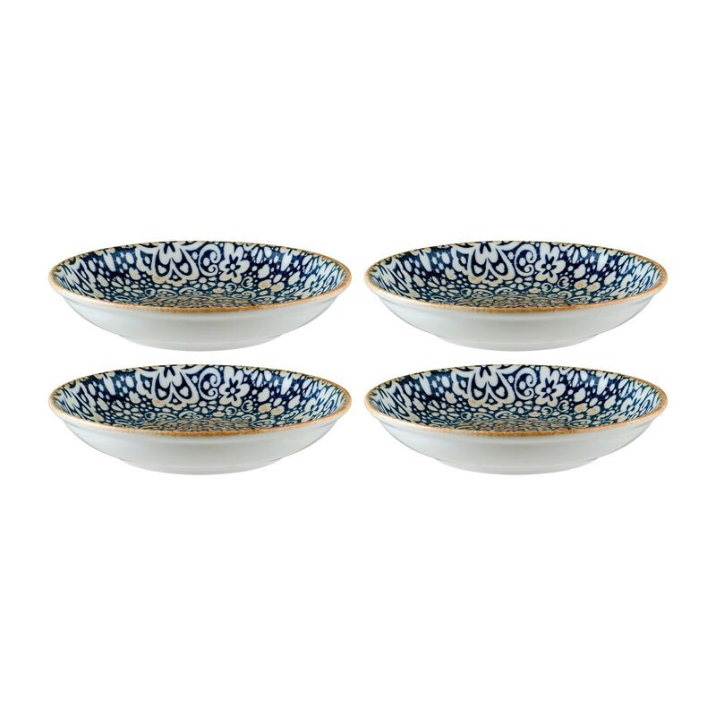 Alhambra dia.6" h:1.5" 11 oz. Round Decorated Porcelain Bowl (Set of 4)