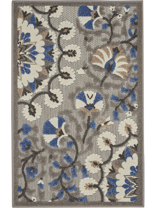 Aloha ALH20 Gray/Multicolor 3'6" x 5'6" Rug