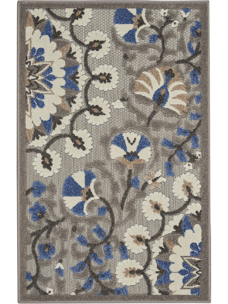Aloha ALH20 Gray/Multicolor 3'6" x 5'6" Rug