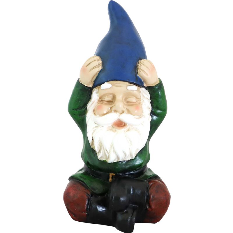 Sunnydaze Sage the Yoga Gnome Indoor/Outdoor Garden Statue - 11.75 in