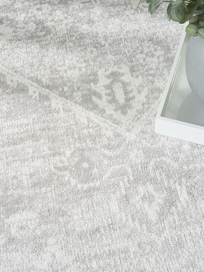 Astra Machine Washable ASW11 Light Gray 7'10" x 10' Rug
