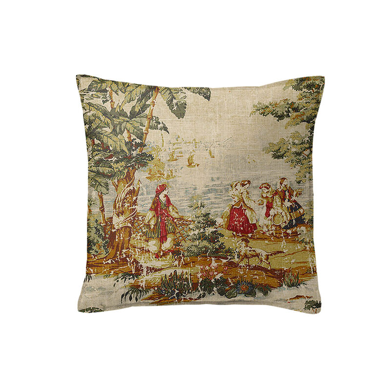 6ix Tailors Fine Linens Countryside Red Decorative Throw Pillows