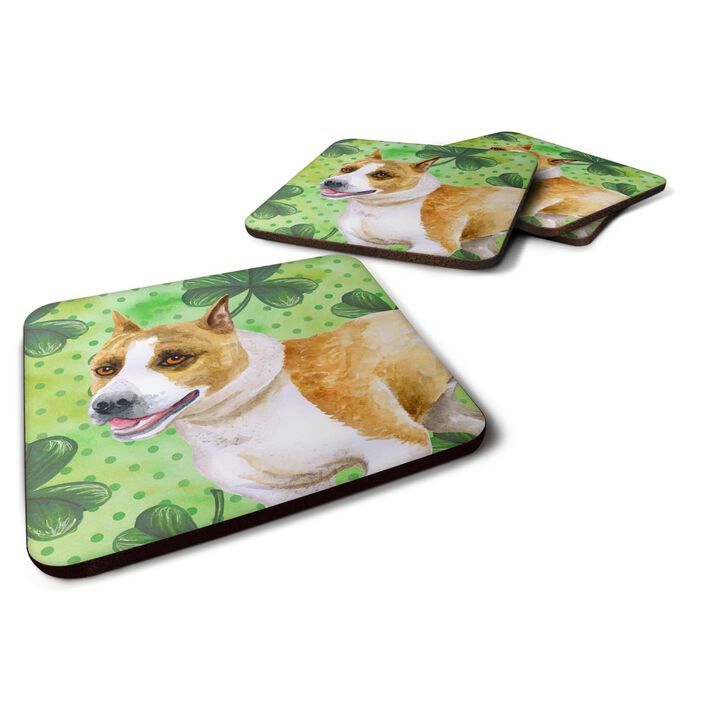 Caroline's Treasures American Staffordshire St Patrick's Decorative coasters, Multicolor