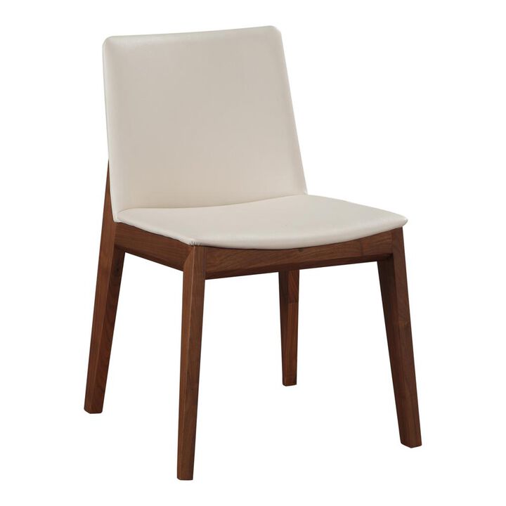 Moe's Home Collection Deco Dining Chair White Pvc-Set Of Two