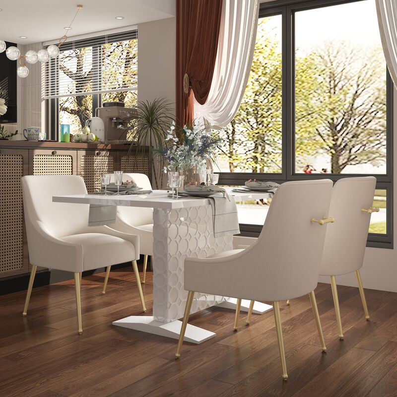 Black Wood 62.7 in. Pedestal Extendable Dining Table Seats 6