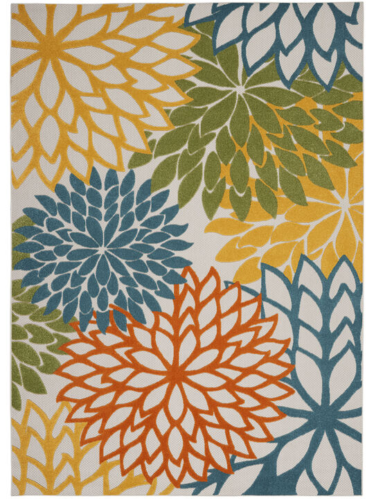 Aloha ALH05 Turquoise/Multicolor 6' x 9' Rug