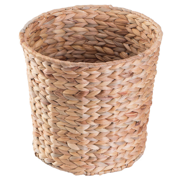 Natural Water Hyacinth Round Waste Basket - For Bathrooms, Bedrooms, or Offices Natural Water Hyacinth Round Waste Basket - For Bathrooms, Bedrooms, or Offices