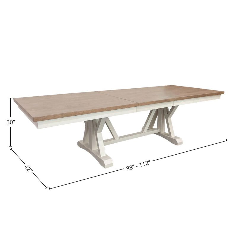 Parker House Furniture Modern Dining 88 In. Trestle Extendable Dining Table