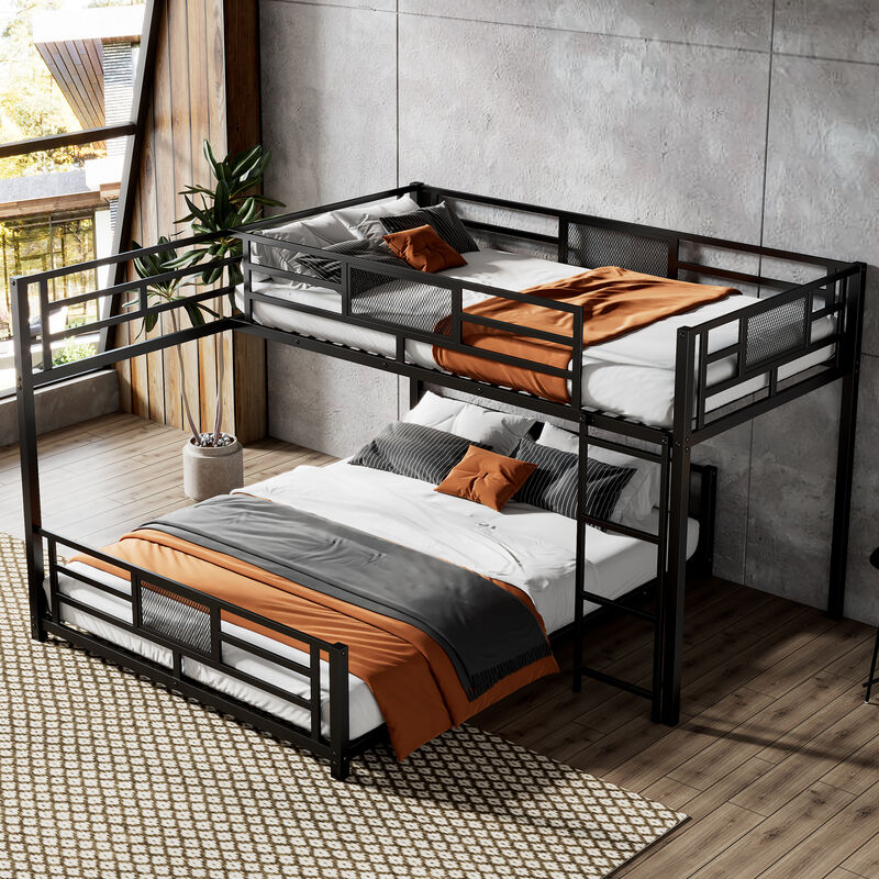 Merax L-shaped Metal Twin over Full Size Bunk Bed