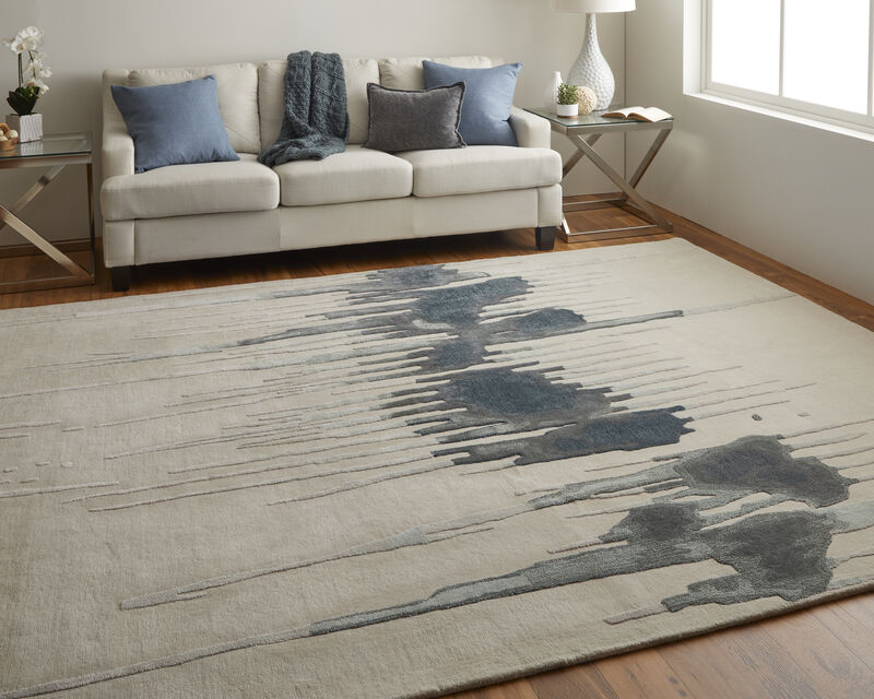 Anya 8882F Ivory/Blue/Gray 5' x 8' Rug