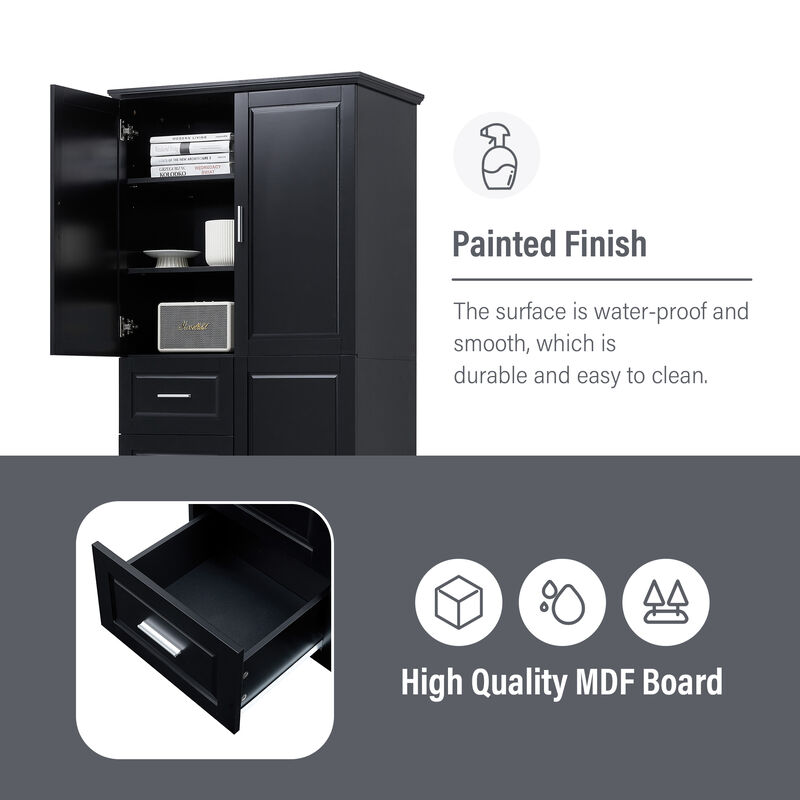 Merax Modern Storage Cabinet with Doors for Bathroom