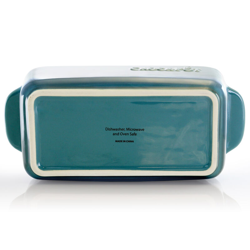 Crock Pot Artisan 1.25 Quart Rectangular Stoneware Bake Pan in Gradient Teal