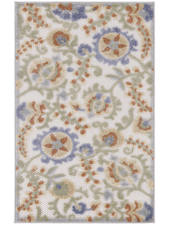 Aloha ALH17 Ivory/Blue 3'6" x 5'6" Rug