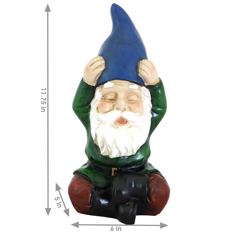 Sunnydaze Sage the Yoga Gnome Indoor/Outdoor Garden Statue - 11.75 in