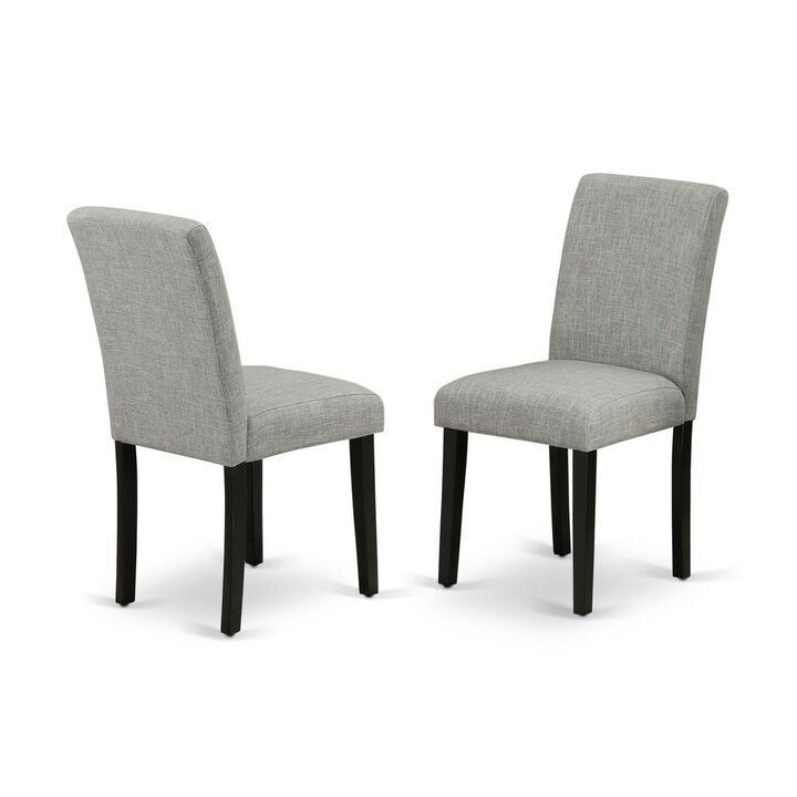 East West Furniture Dining Chair Black, ABP1T06