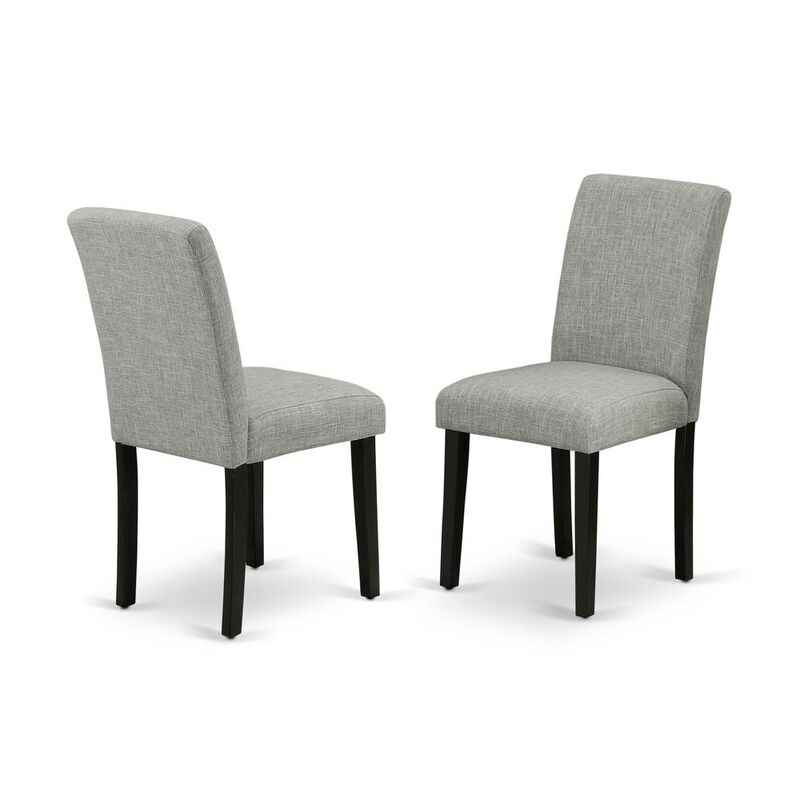 East West Furniture Dining Room Set Black, WEAB7-BLK-06