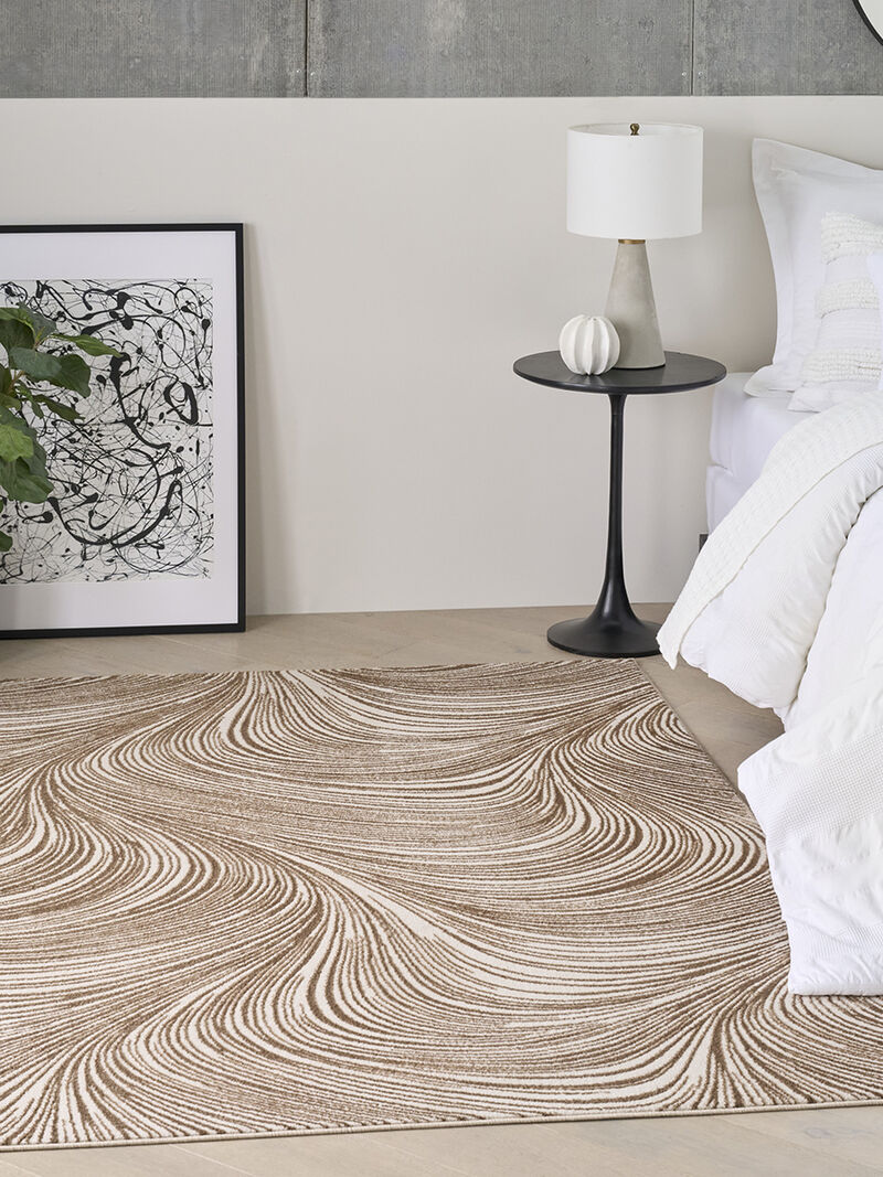 Central Park West CEP02 Beige/Brown 3'11" x 5'11" Rug
