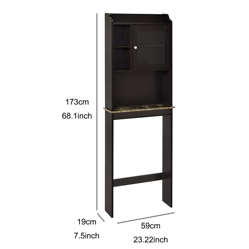 Modern Over The Toilet Space Saver Organization Wood Storage Cabinet For Home, Bathroom