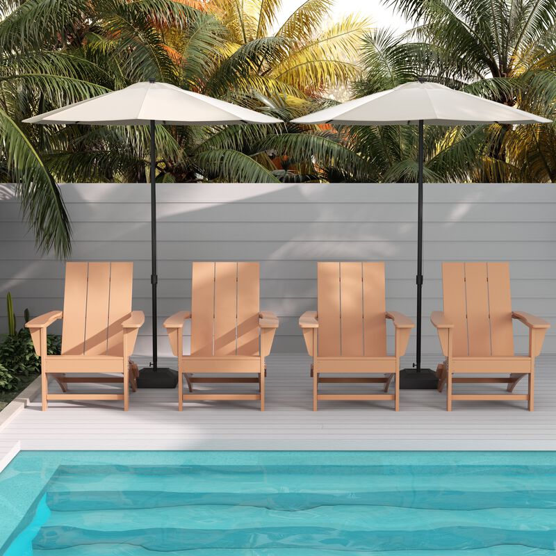 WestinTrends Modern Folding Adirondack Chair (Set of 4)