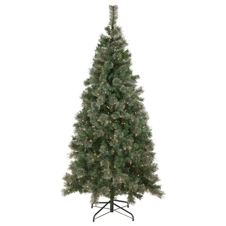 6.5' Pre-Lit Oregon Cashmere Pine Artificial Christmas Tree  Clear Lights
