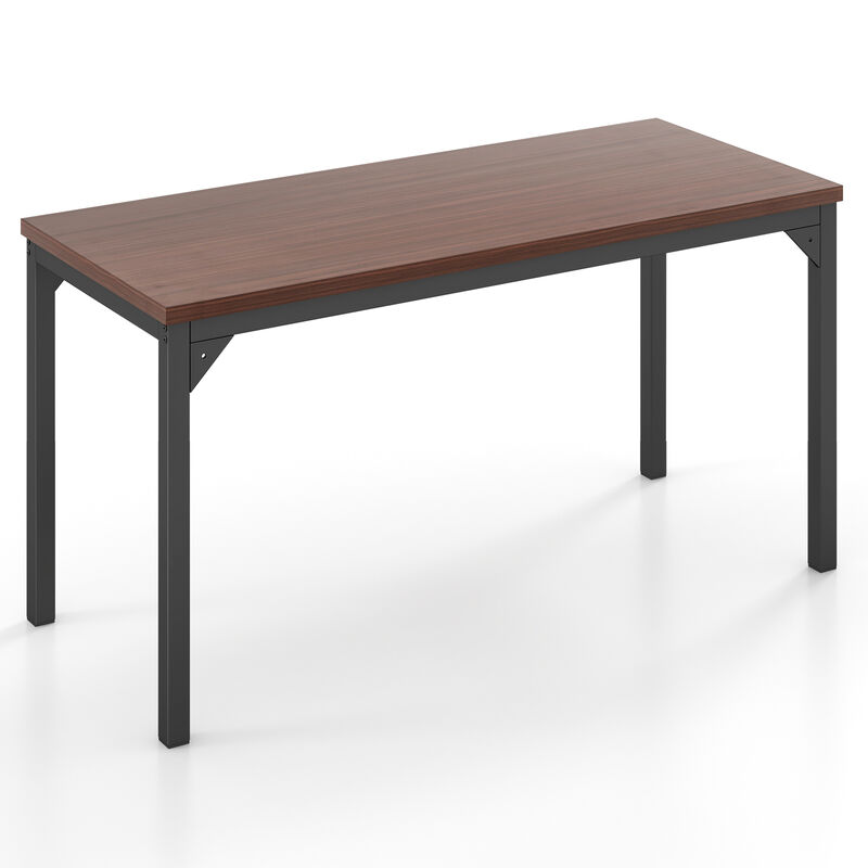 Costway Set of 4 55" Conference Table Office Computer Study Desk Metal Base Meeting Room