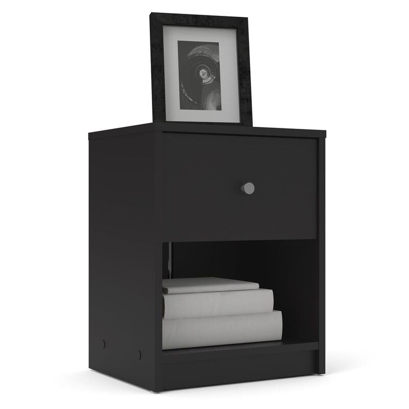 Tvilum Portland 1 Drawer Nightstand, Black
