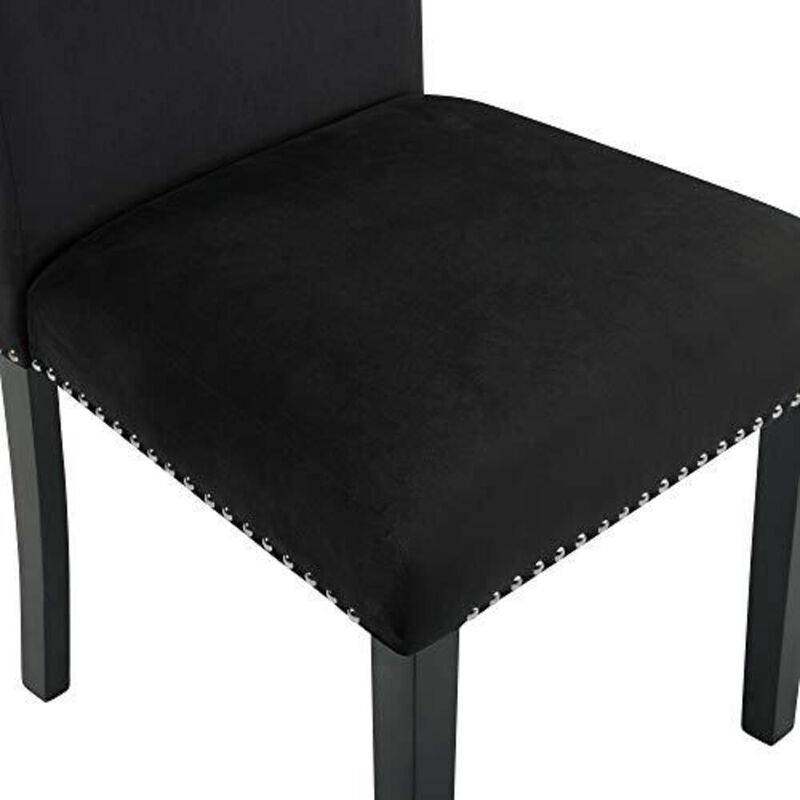 New Classic Furniture Celeste Black Wood Upholstered Dining Chair (Set of 4)