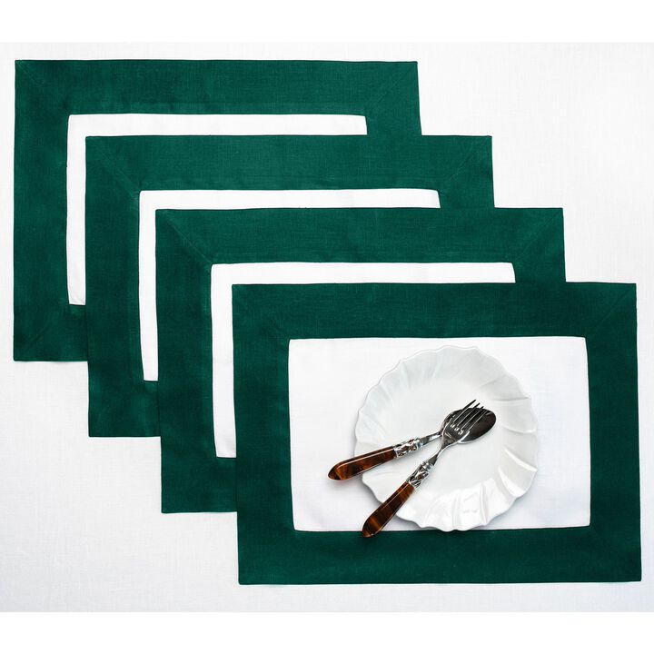 Solino Home 100% Pure Linen 14 x 19 Inch Placemats Set of 4 | Contempo