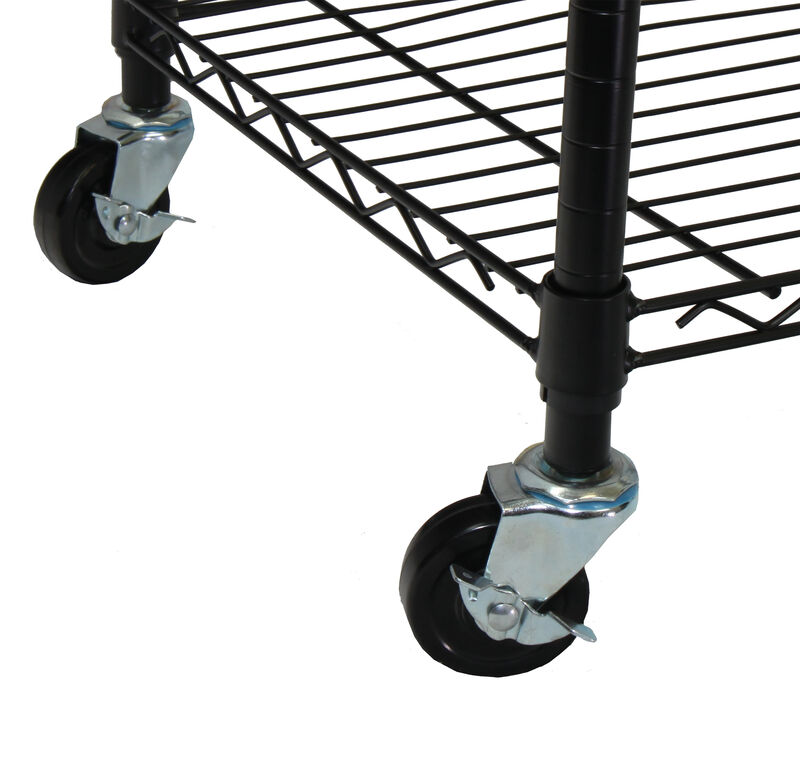 Oceanstar Garment Rack with Adjustable Shelves with Hooks