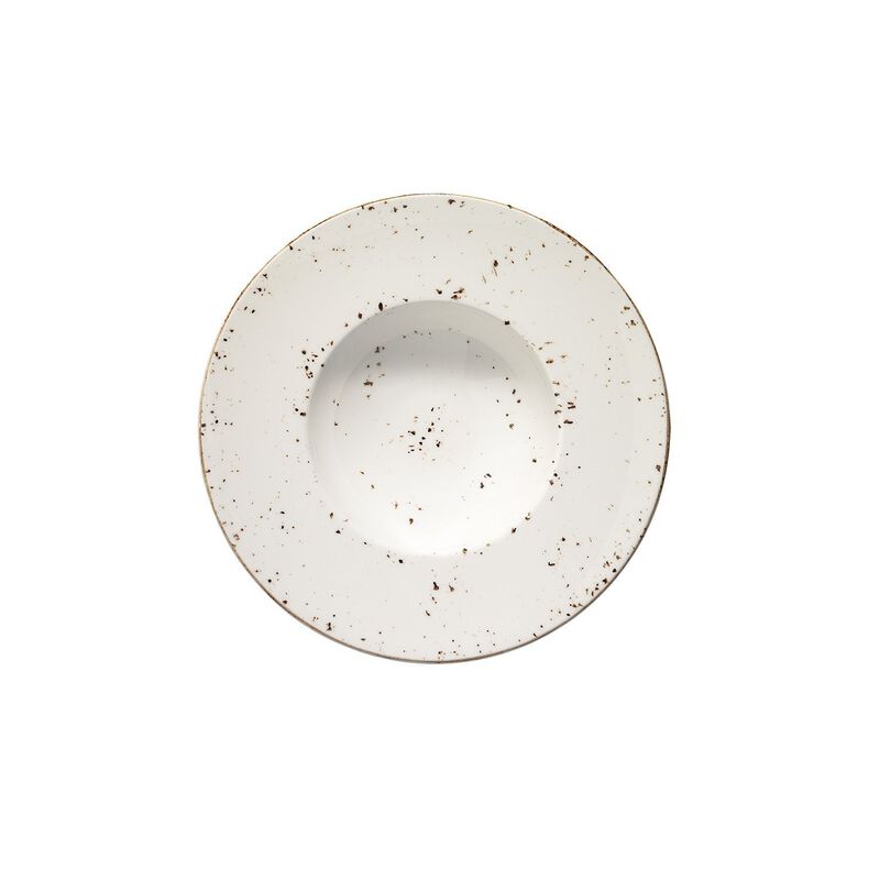 Grain dia.11" h:2.5" 14 oz. Round Decorated Porcelain Bowl (Set of 2)