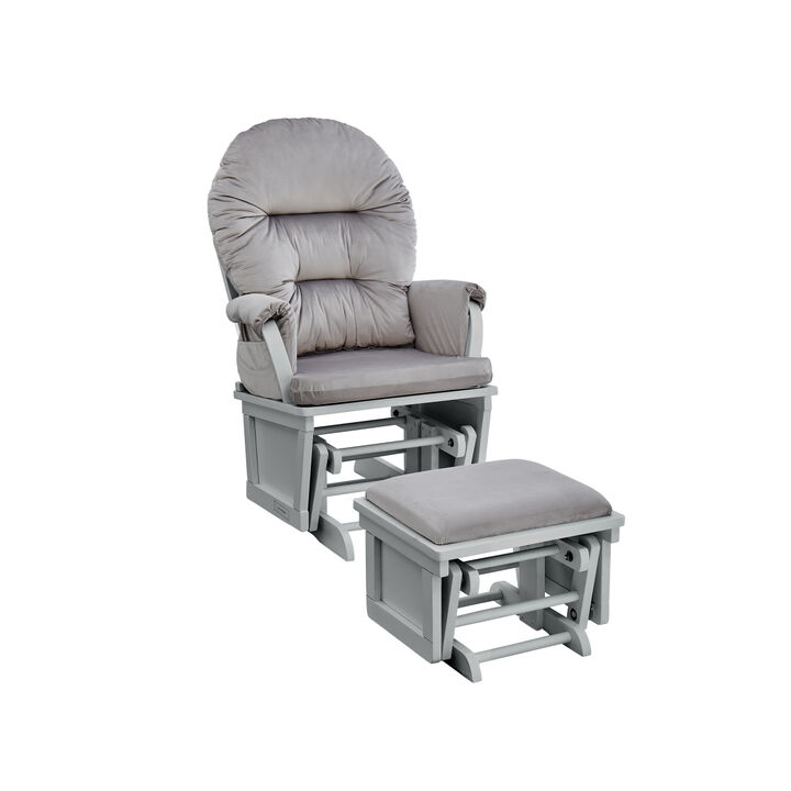 Madison Glider And Ottoman Wood And Light Fabric Madison Glider And Ottoman Wood And Light Fabric