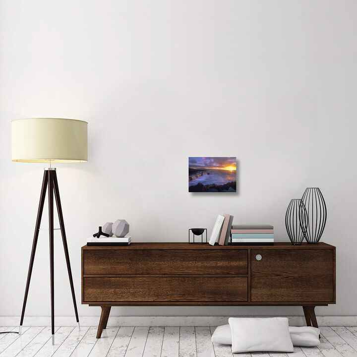 Sunset at Sharks Cove, Oahu, Hawaii-Canvas Art-16x12