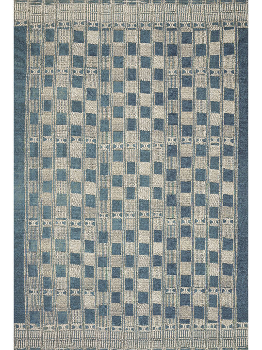 Mika MIK08 Blue/Ivory 5'3" x 7'8" Rug