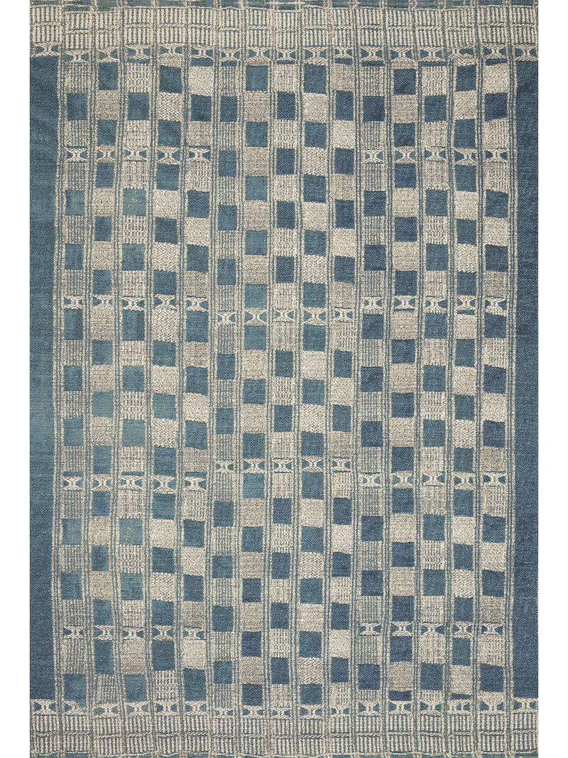 Mika MIK08 Blue/Ivory 5'3" x 7'8" Rug