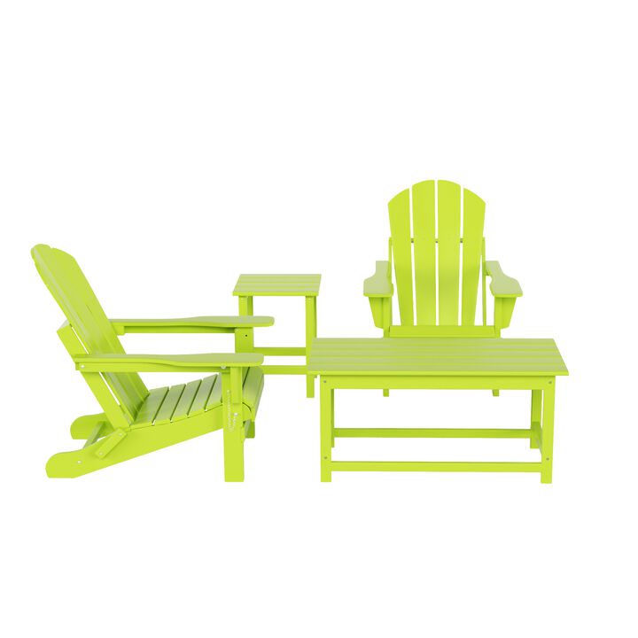 WestinTrends 4-Piece Outdoor Paio Adirondack Conversation Seating Set