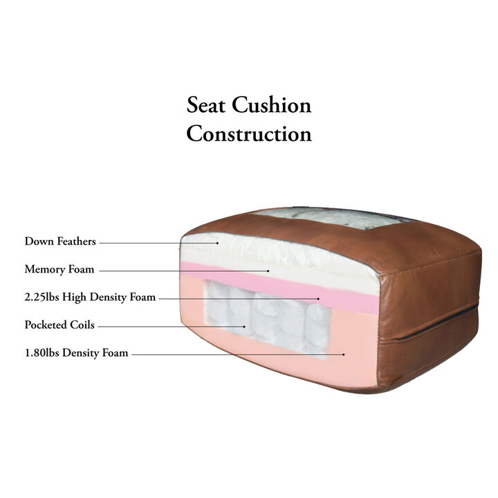 Cassia Top Grain Leather Loveseat