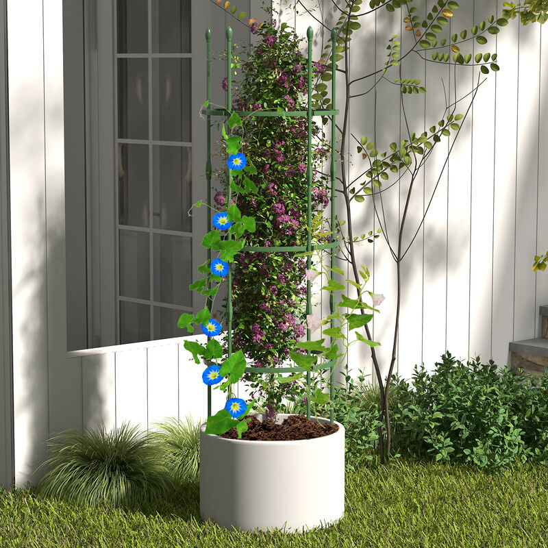 3-Pack Garden Trellis 40"/60" Tall Plant Support Stands with Clips and Ties-S