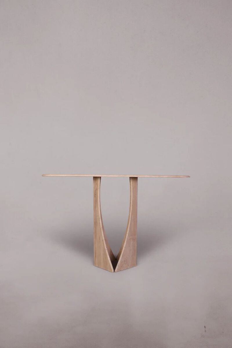 Manchot Travertine Console Table 47"