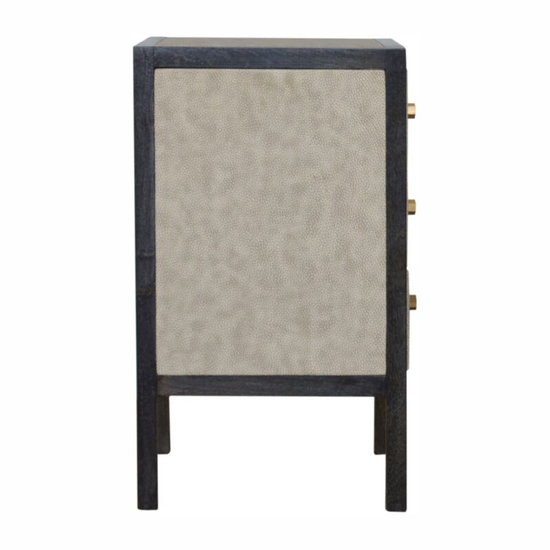 Artisan Furniture Solid Wood  Faux Leather Nightstand