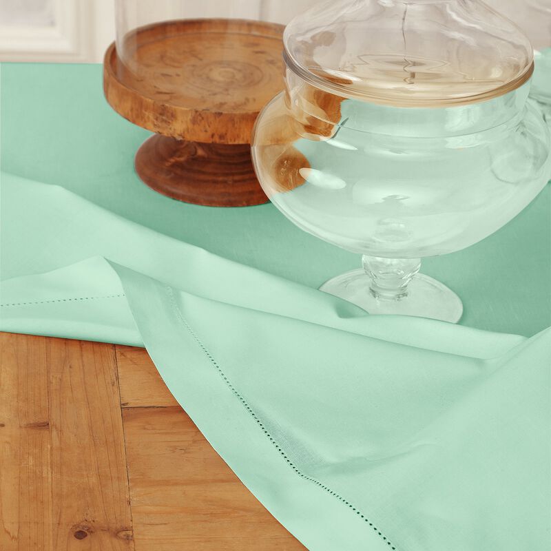 Solino Home Cotton Linen Hemstitch Tablecloth