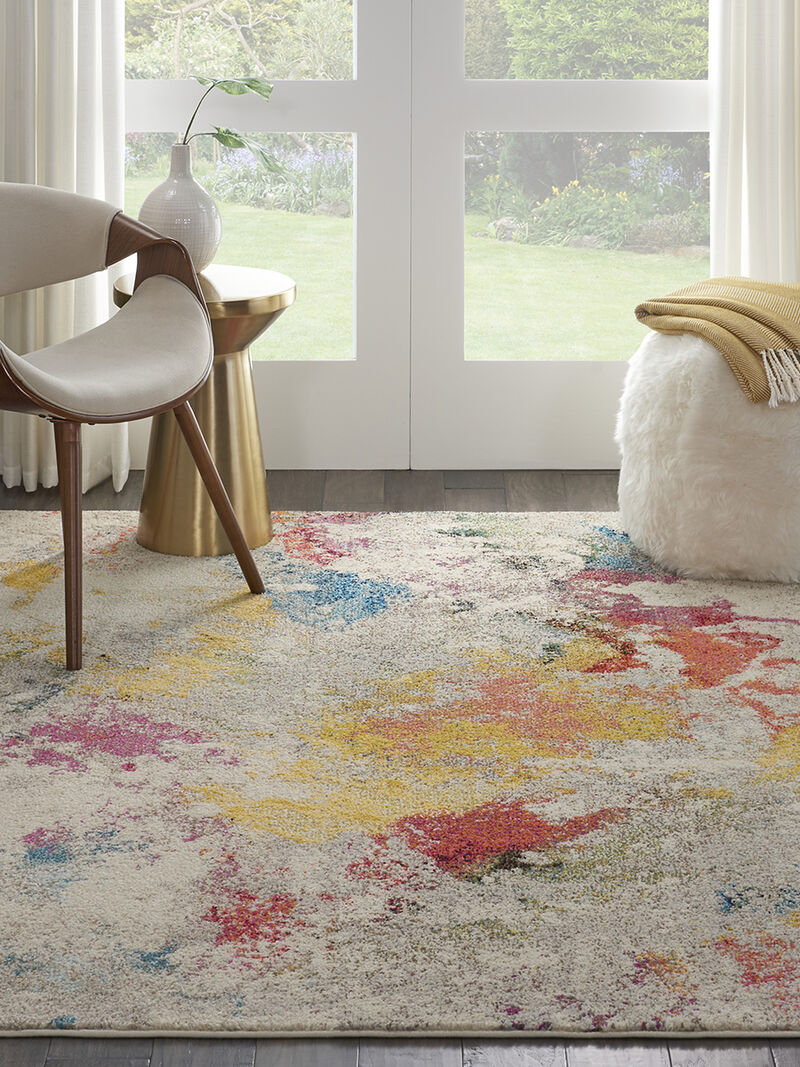 Celestial CES12 Ivory/Multicolor 3'11" x 5'11" Rug