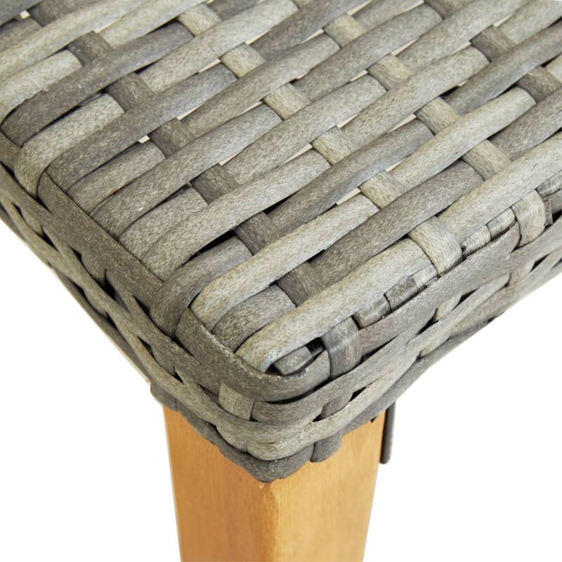 vidaXL Garden Bench 31.5" Poly Rattan Gray