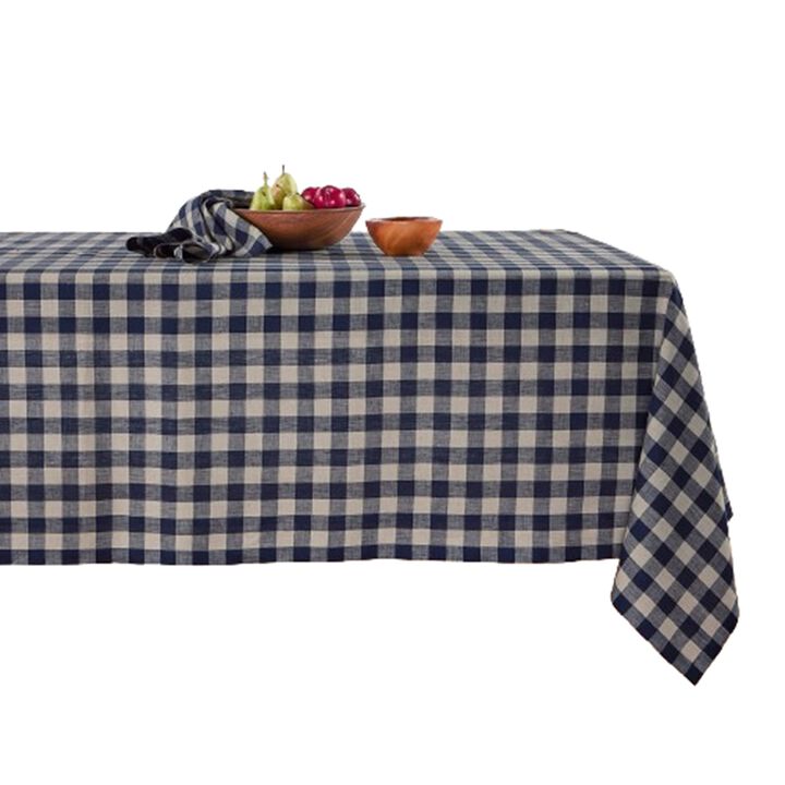Solino Home 100% Pure Linen Tablecloth | Morgan Check